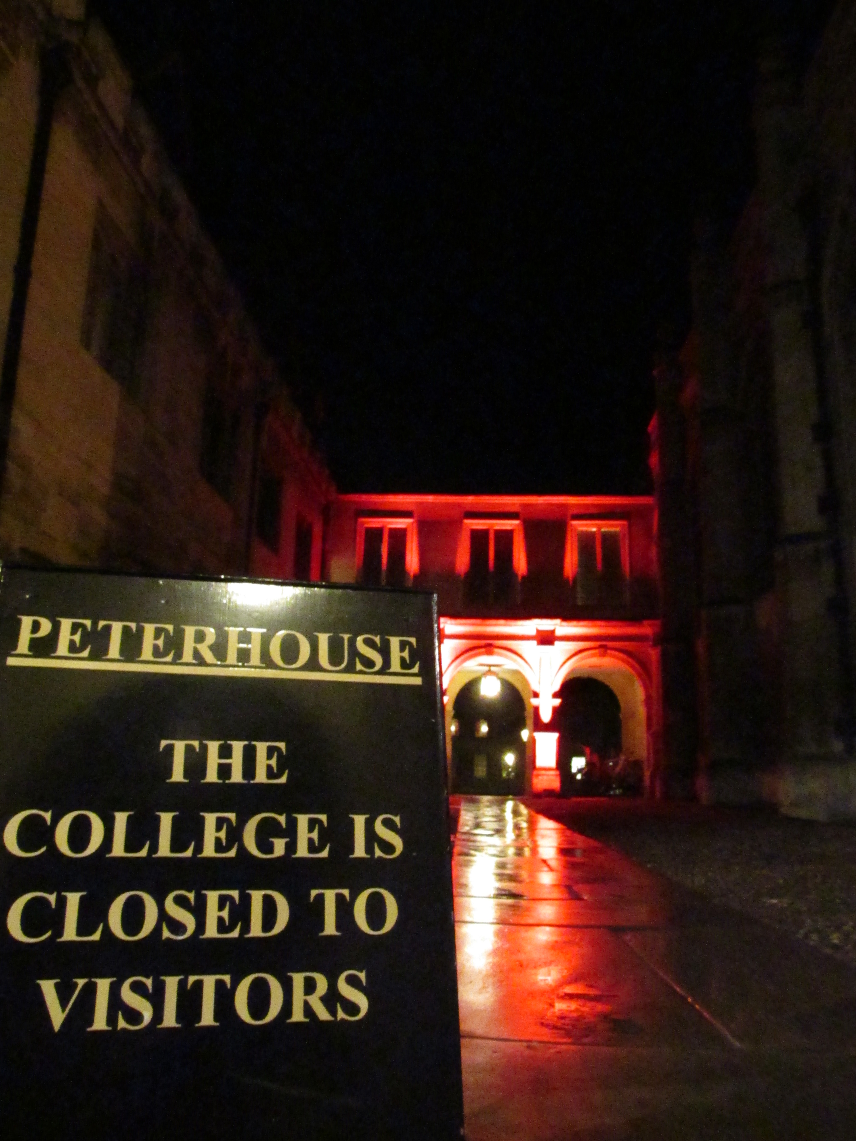 the bloody college is closed to visitors